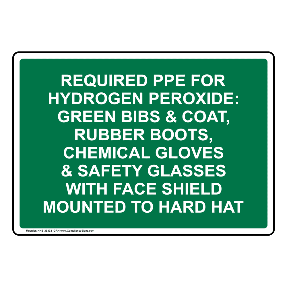 Wear Nitrile Gloves And Safety Glasses• Sign With Symbol NHE36420