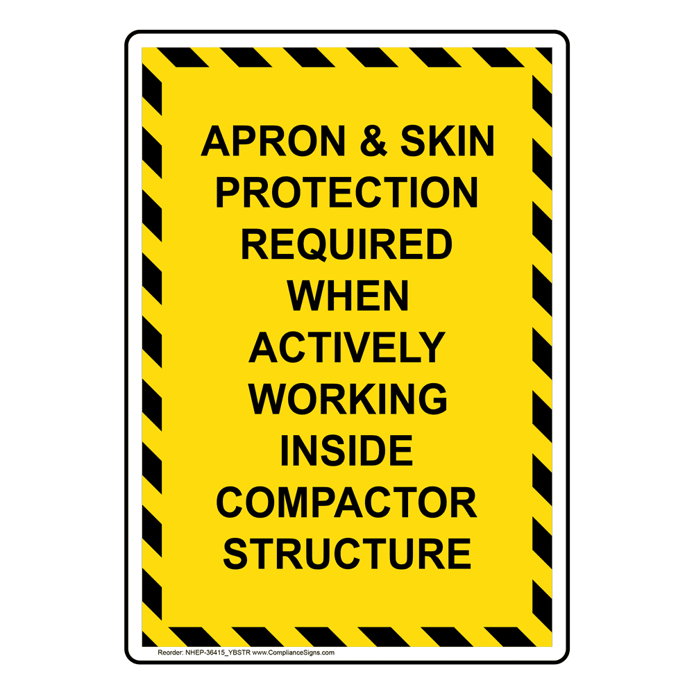 Portrait Lab Coats, Safety Glasses Sign With Symbol NHEP36423_YLW