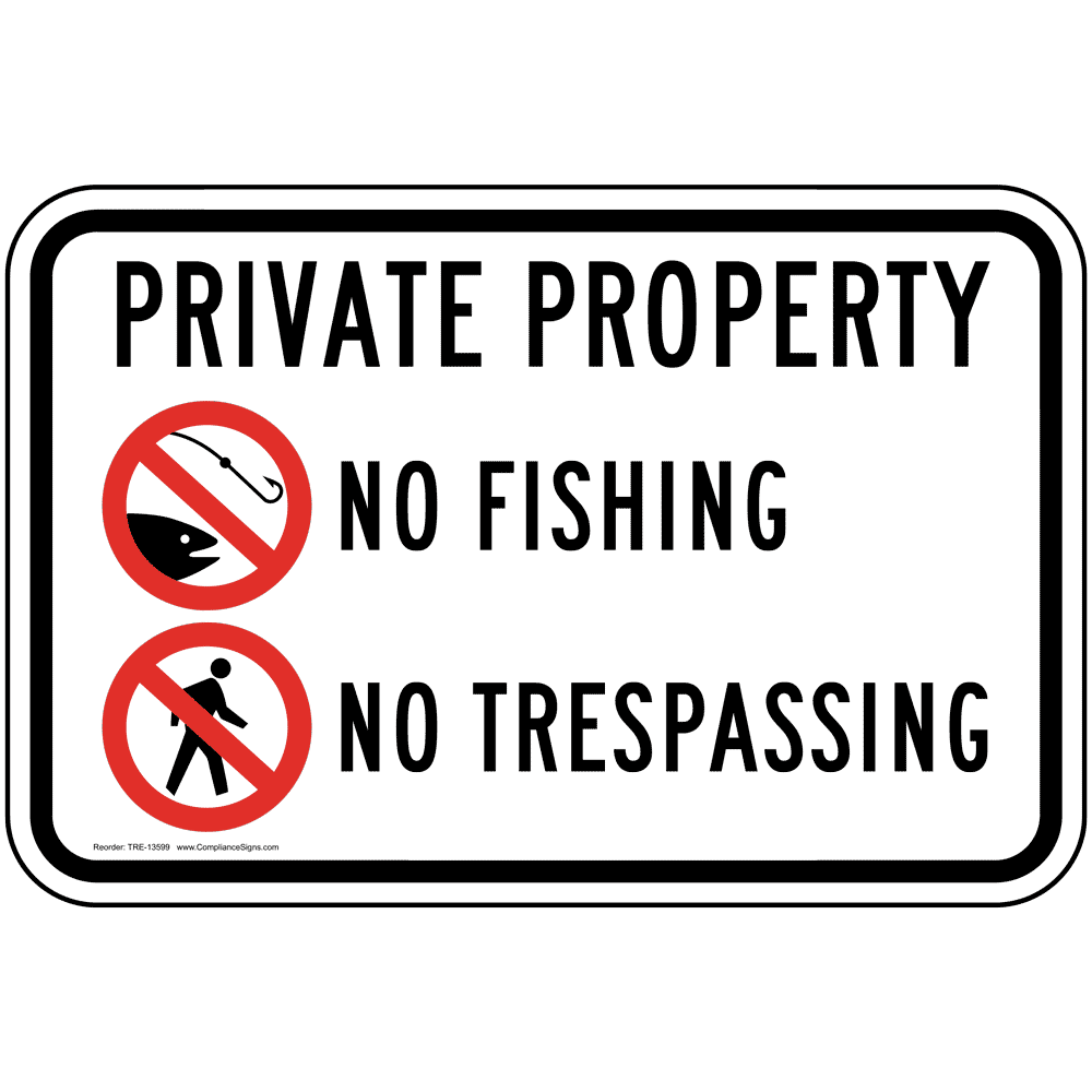 Adesivo INDIGOS Divieto Di Pesca 30x20 Cm | Sicurezza Per Esterni | Private No Fishing