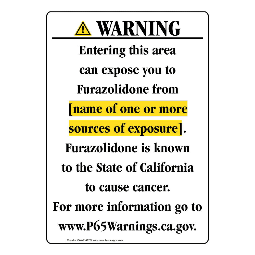 Portrait California Prop 65 Chemical Exposure Area Warning Sign CAWE-41737