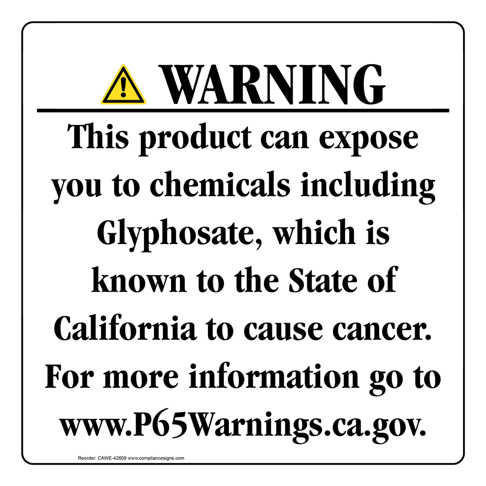 California Prop 65 Consumer Product Warning Sign CAWE42609