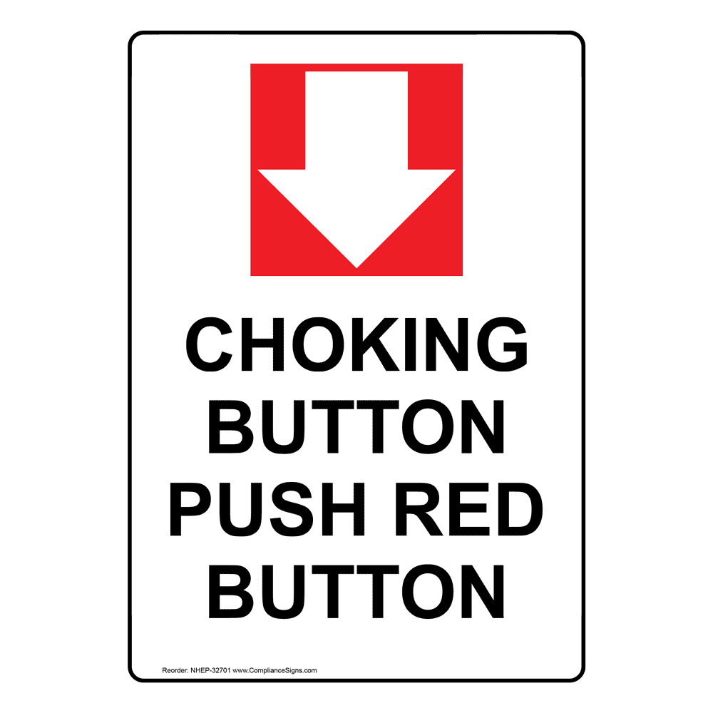Portrait Emergency Pull Handle Sign NHEP32677_RED