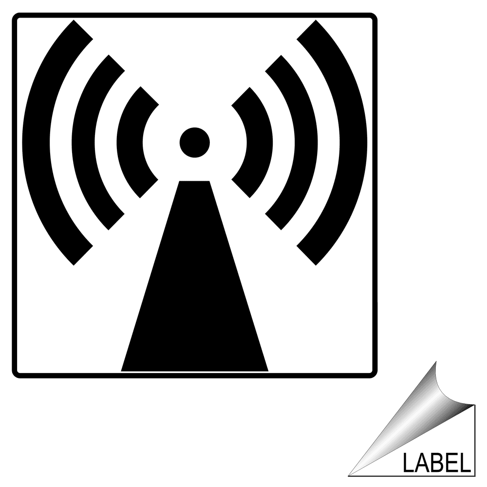 Radio Frequency Radiation Symbol Label LABELSYM10a Process Hazards