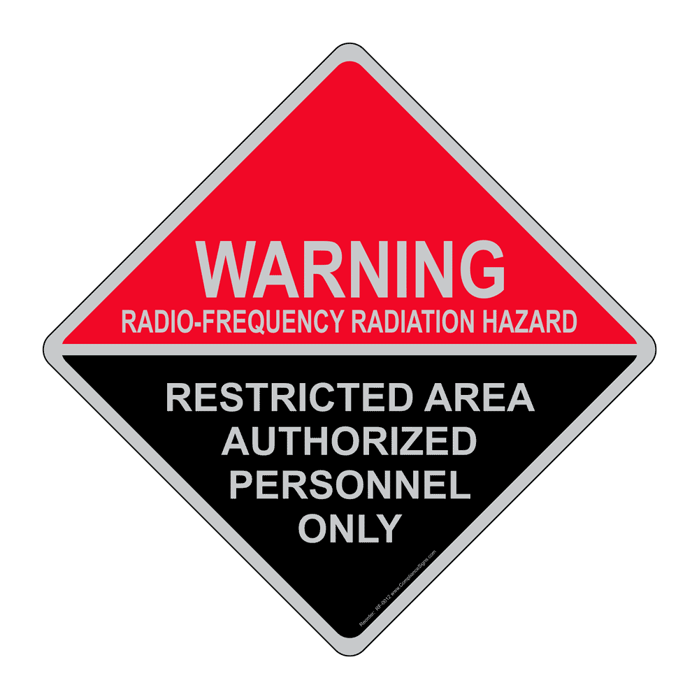 Warning Radio Frequency Radiation Hazard Sign RF0012 Process Hazards