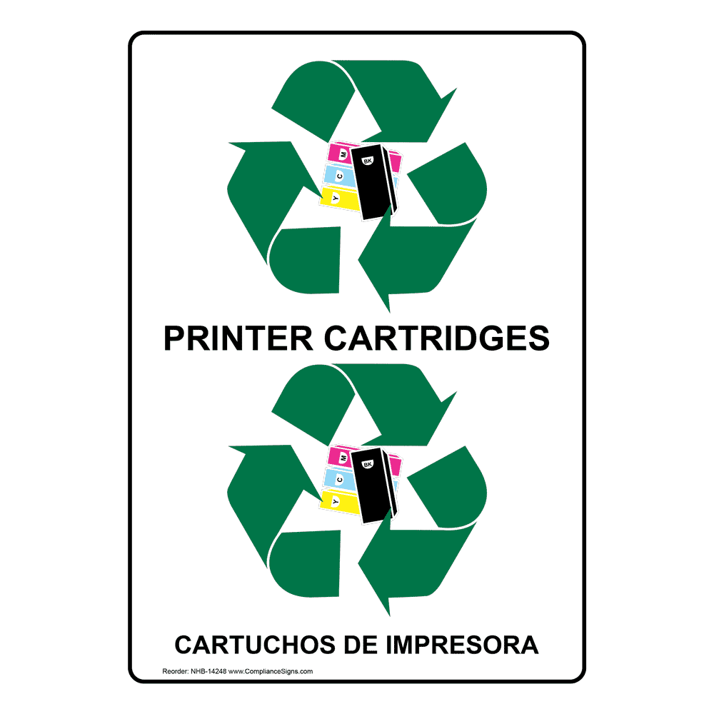 Printer Cartridges With Symbol Sign NHB14248 Recyclable Items