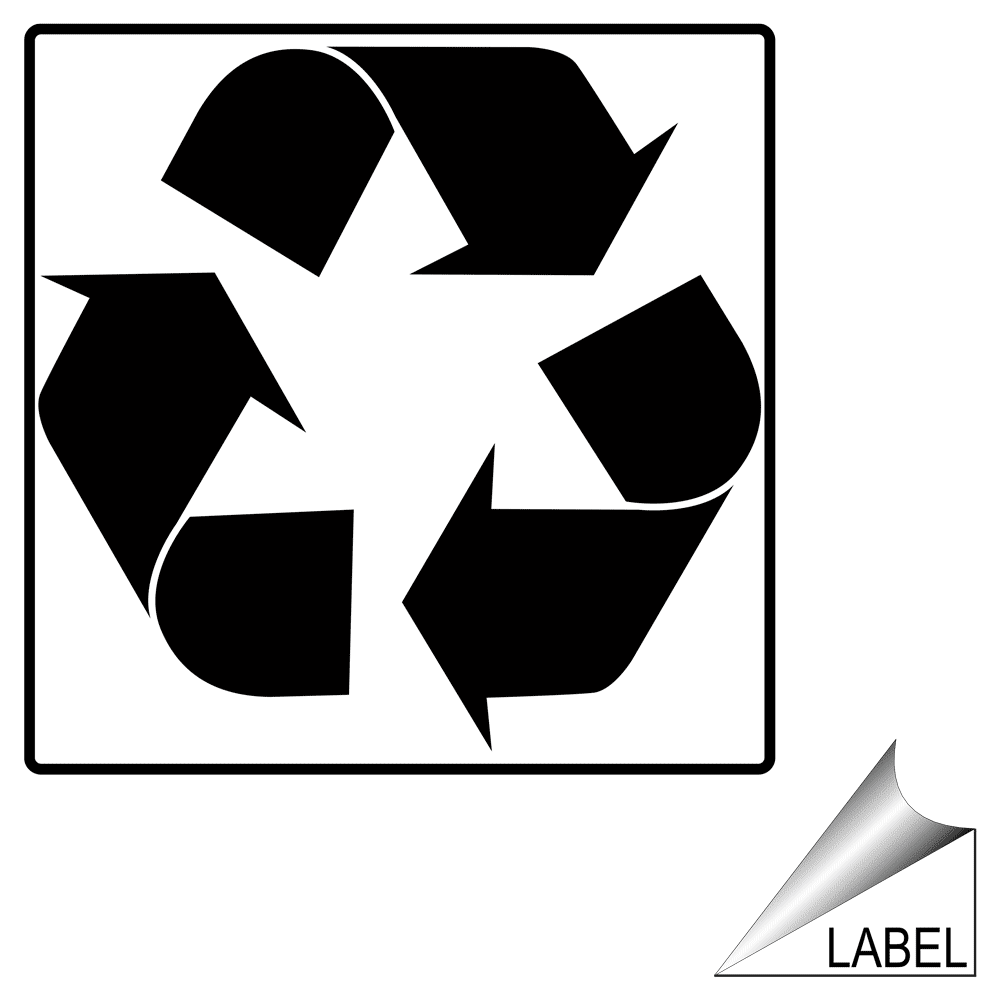 Recycle Symbol Label LABELSYM98 Recycling / Trash / Conserve