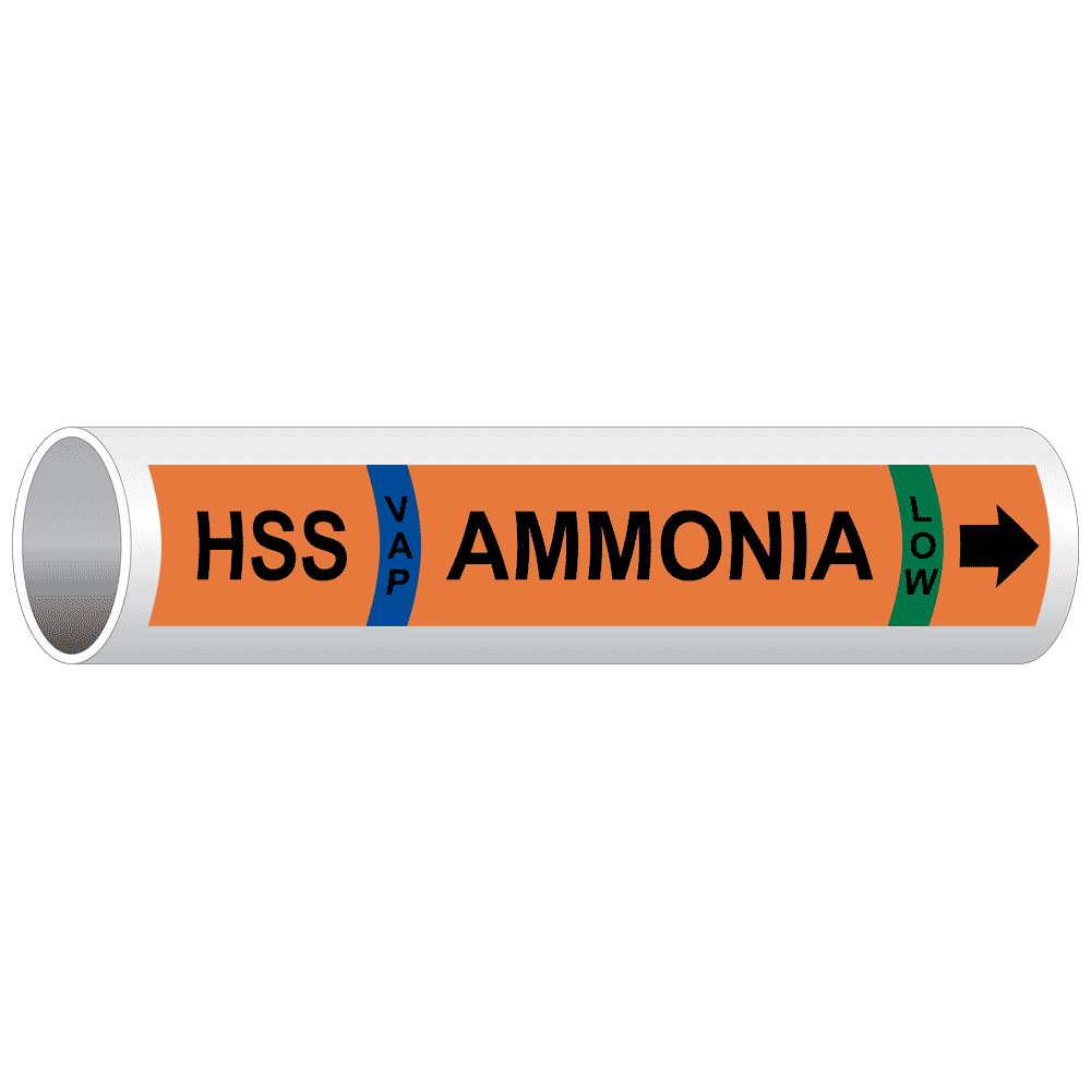 HSS Vap Ammonia Low [High Stage Suction] Label PIPE50834