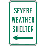 Fire/Emergency - Severe Weather Shelter Signs and Labels