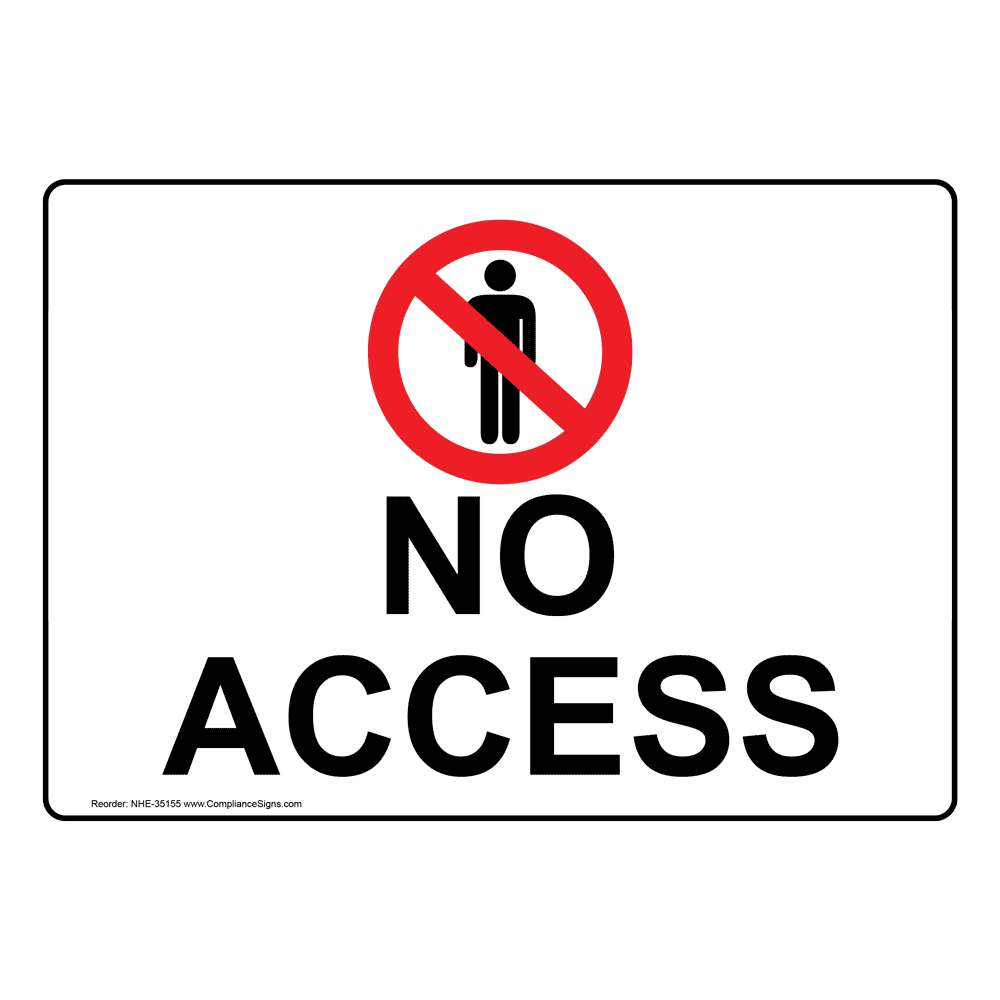 No Access Sign Printable