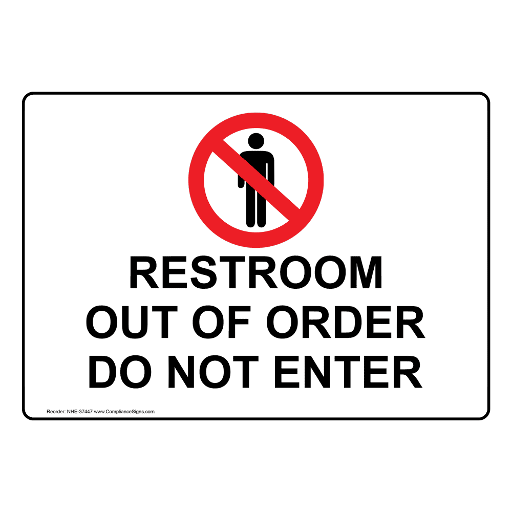 Restroom Out Of Order Sign Printable Printable Word Searches