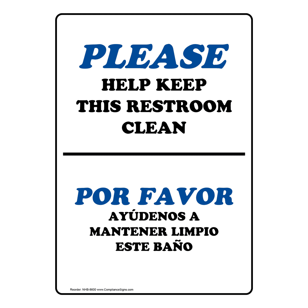 Printable Keep Toilet Clean Sign