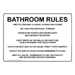 Restroom Rules Cleaning Signs And Labels