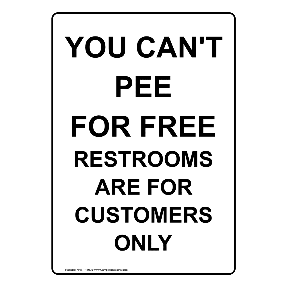 Portrait Please Do Not Pee On The Floor Sign NHEP-15924