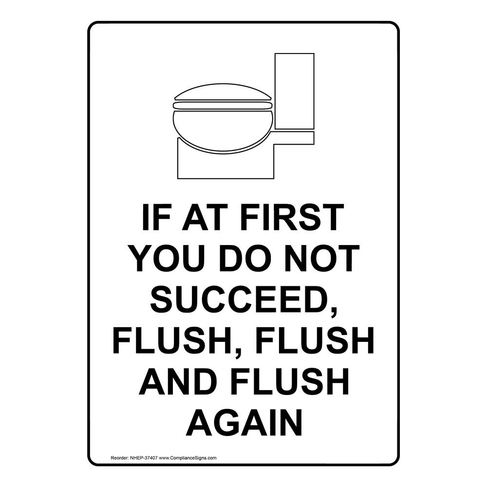 Portrait Do Not Flush Paper Towels, Sign With Symbol NHEP37431