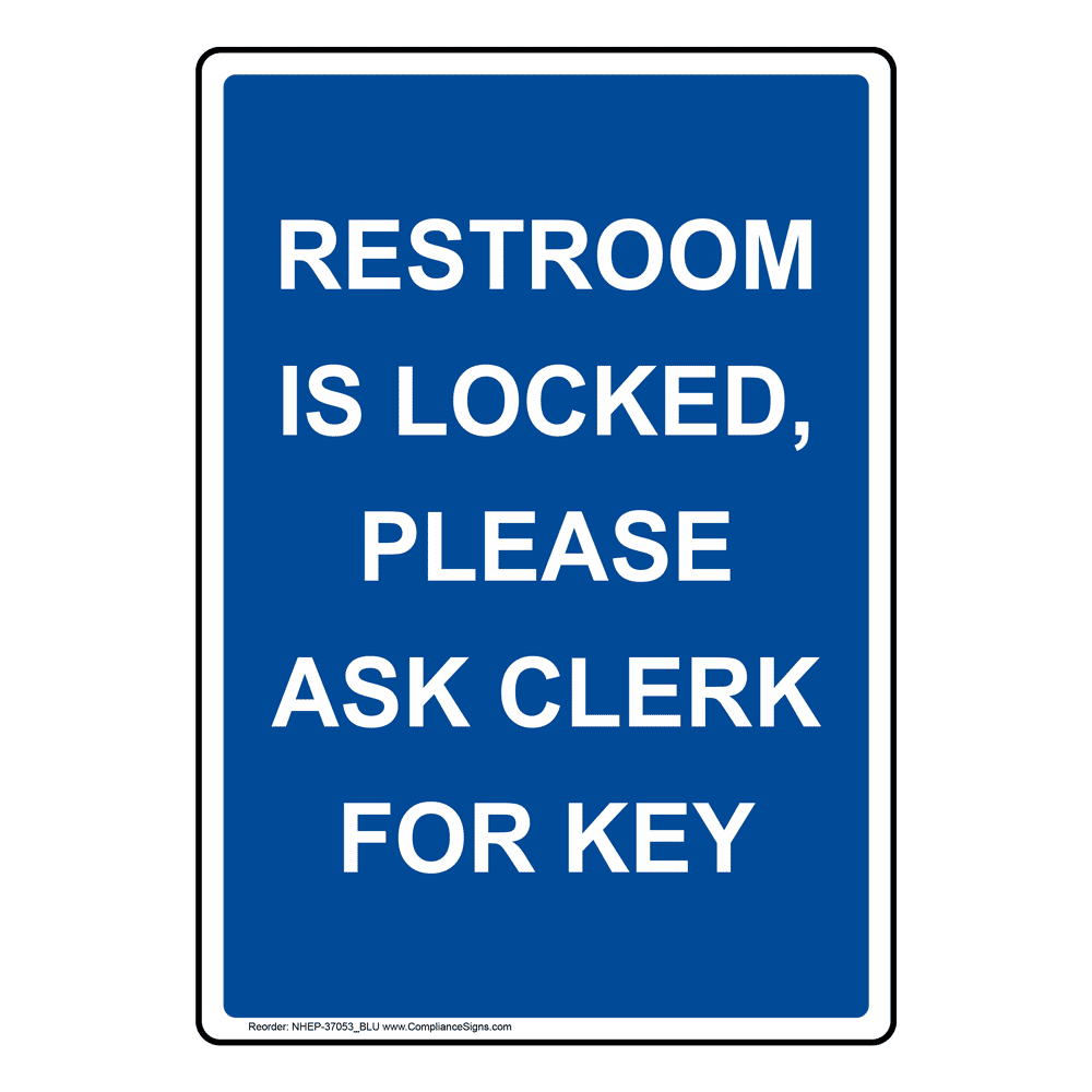 Portrait Restroom For Customers Only Sign NHEP-37052_BLK