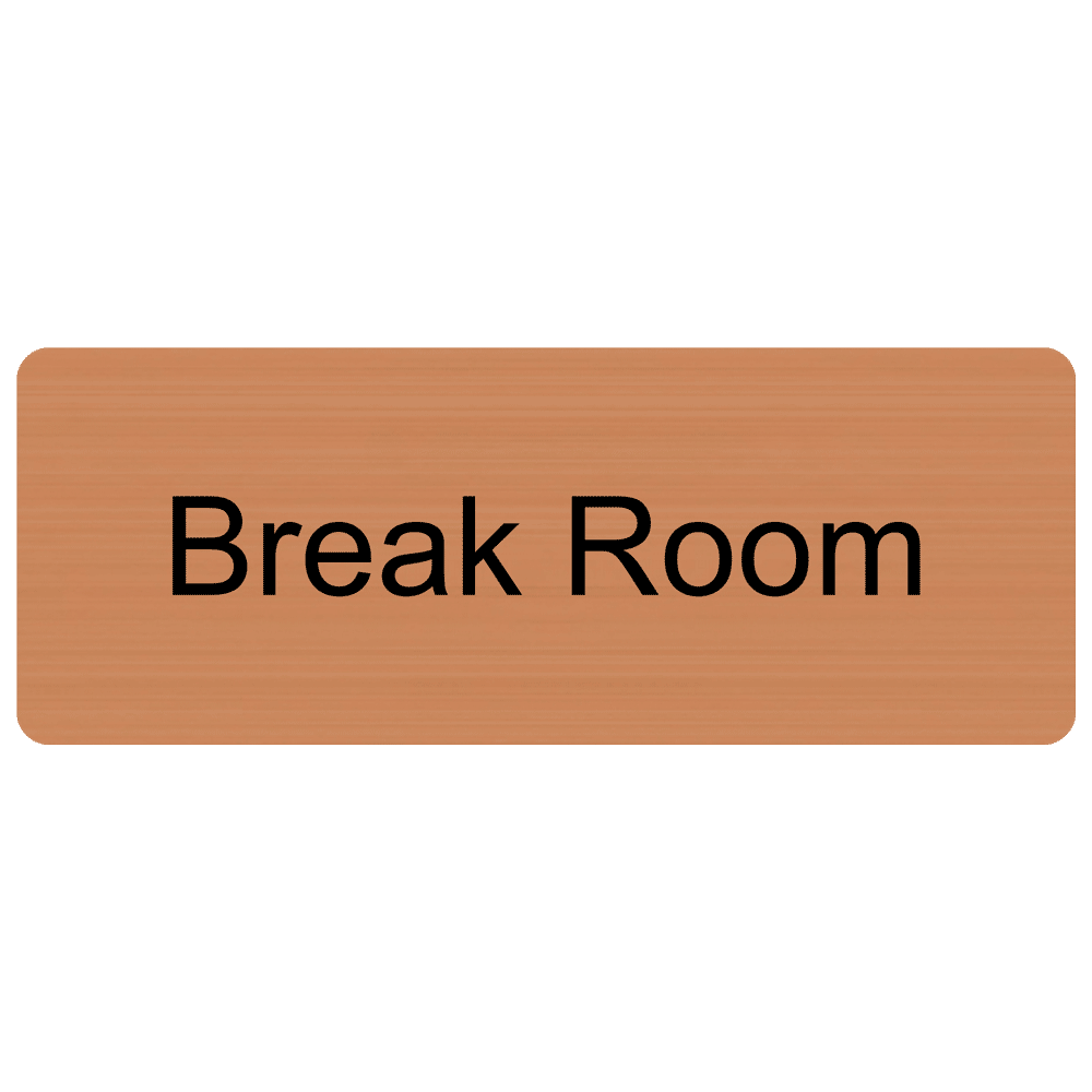 Break Room Engraved Sign EGRE-266-BLKonCPR Wayfinding Room Name