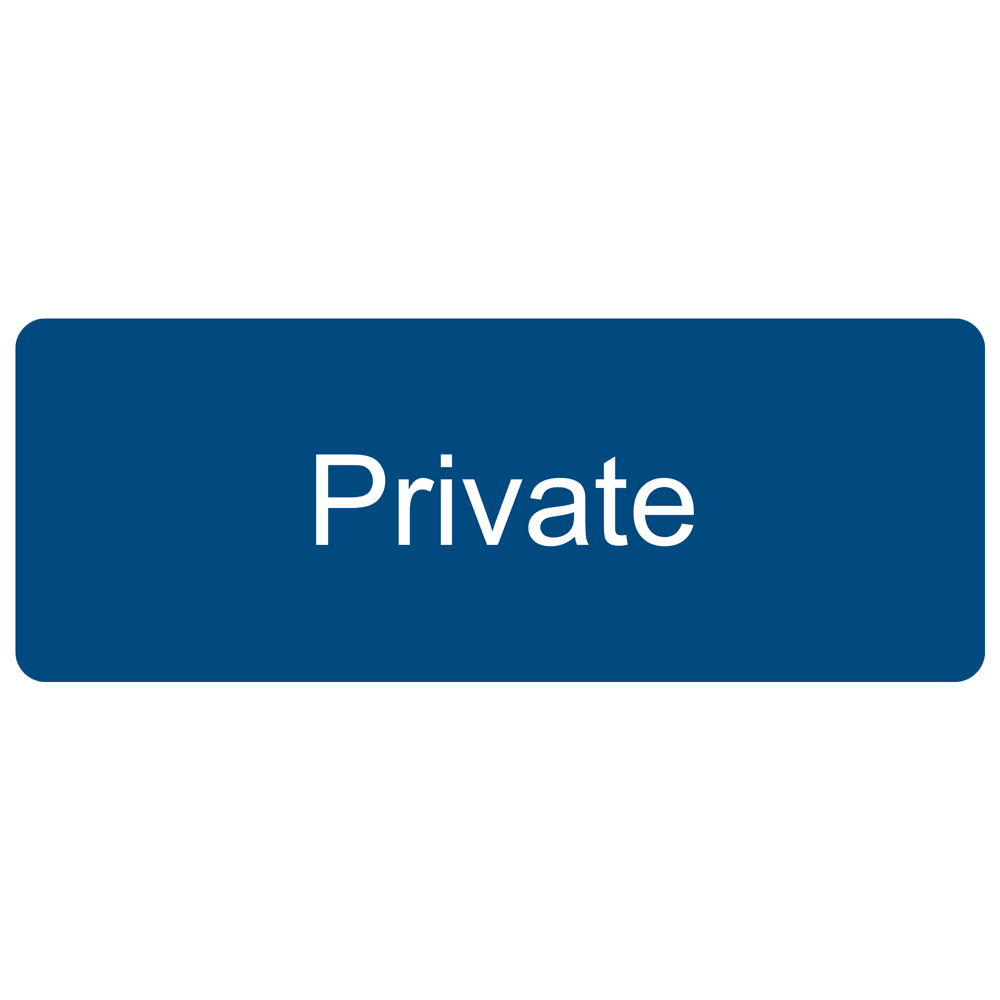 Blue Engraved Private Sign EGRE-515_White_on_Blue