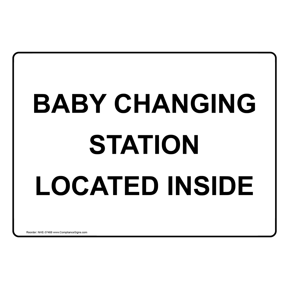 Baby Changing Station Located Inside Sign NHE37468