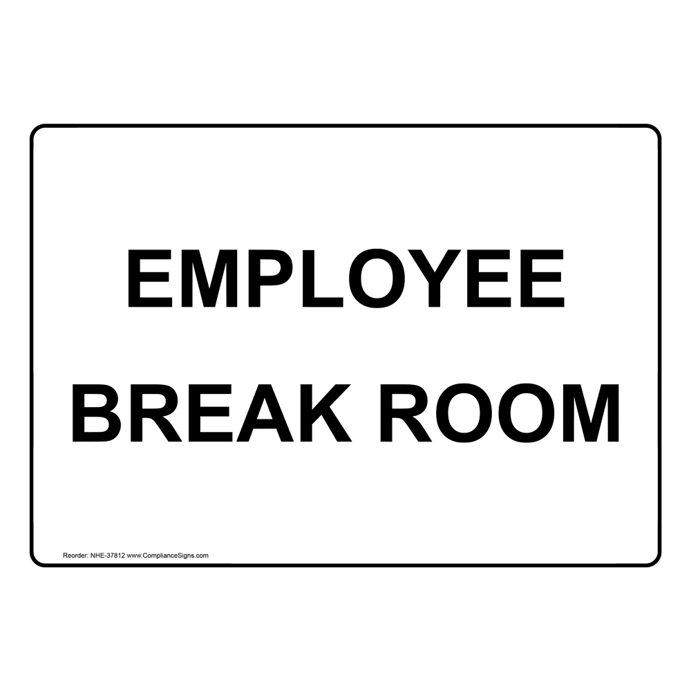 Portrait Employee Break Room Sign NHEP 37812 portrait-employee-break-room-sign-nhep-37812