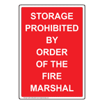 Portrait Storage Prohibited By Order Of Sign NHEP-34964_RED