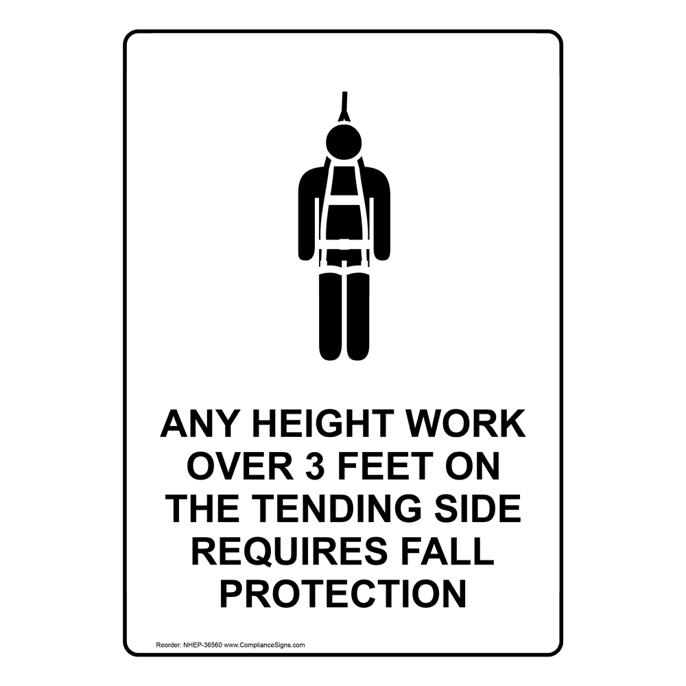 Portrait Any Height Work Over 3 Sign With Symbol NHEP36560