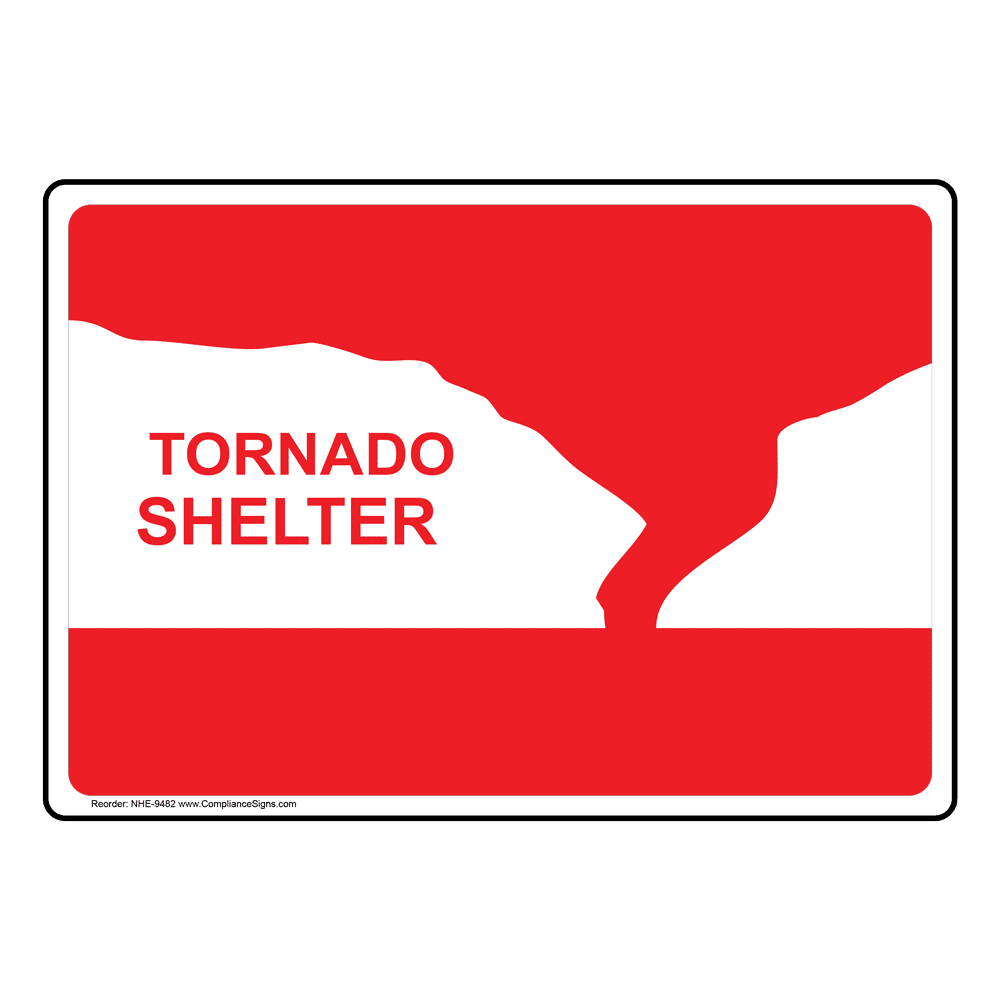 Severe Weather Shelter Sign NHE-13198 Severe Weather Shelter