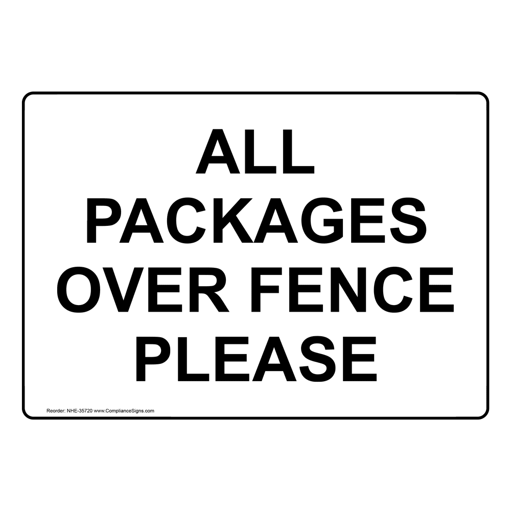 UPS Parcel Delivery Drop Off Box Sign NHE35708