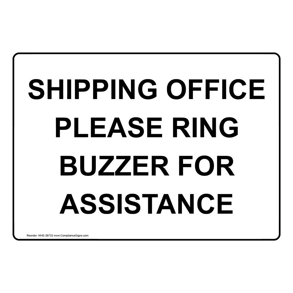 Shipping And Receiving Office Sign NHE38724_WRSTR