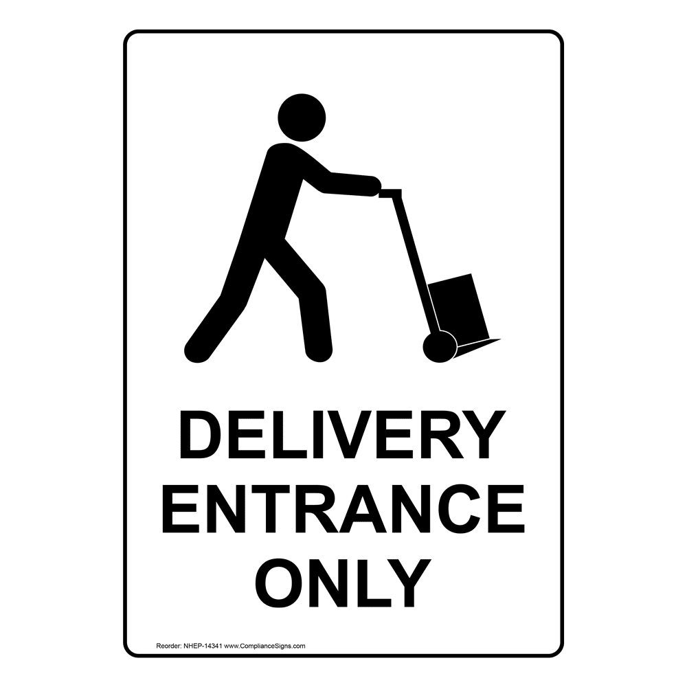 Portrait No Deliveries Sign With Symbol NHEP-14344