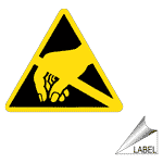 Electrostatic Sensitive Device Symbol Label LABEL-TRIANGLE-1014