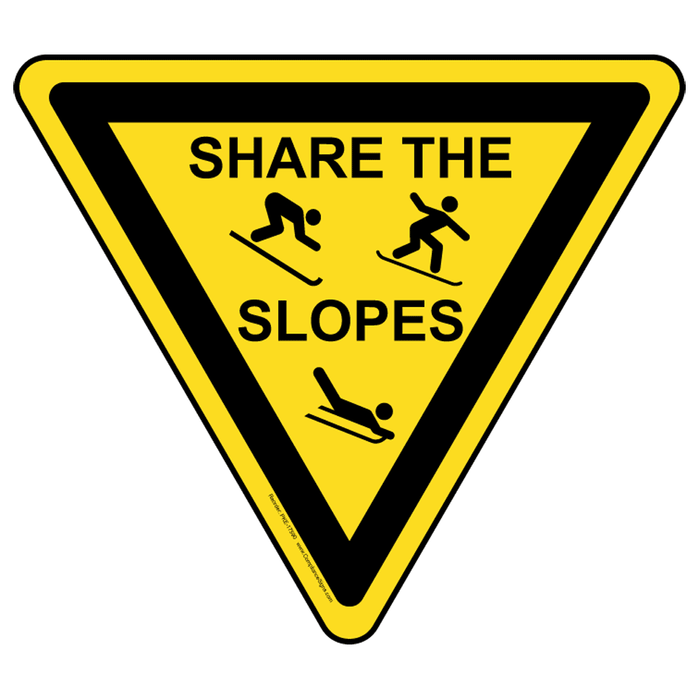 Share The Slopes Sign PKE-17590 Skating / Skiing