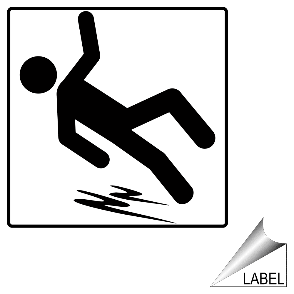Slippery Symbol Label LABELSYM41R Slippery When Wet