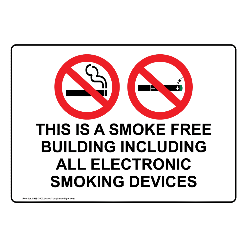 This Is A Smoke Free Building With Symbol Sign NHE25186 Smoking Area