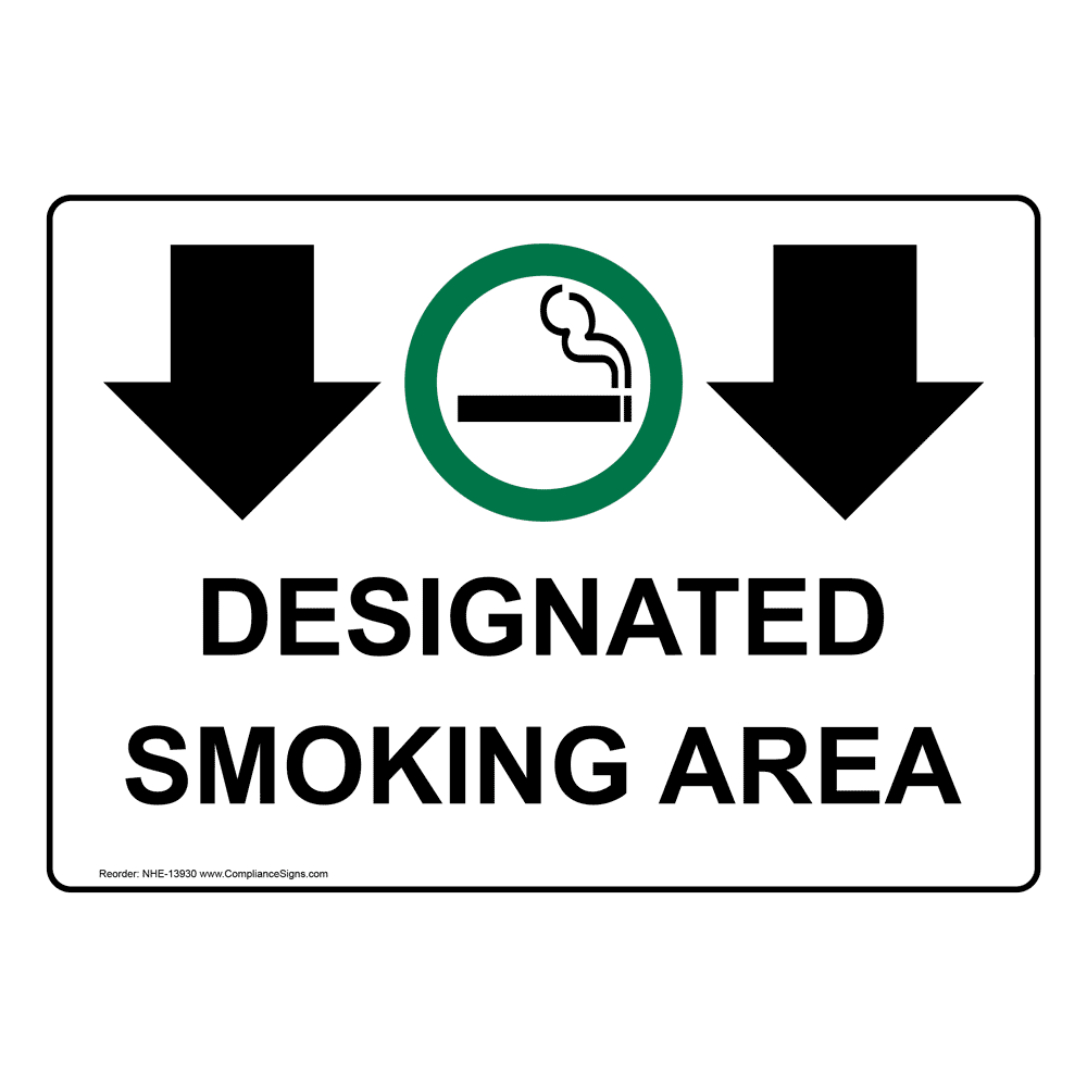 Designated Smoking Area Sign NHE13930 Smoking Area