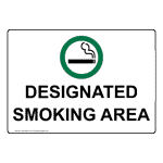 Designated Smoking Area Sign NHE-8000 Smoking Area