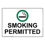Smoking Permitted Sign NHE-9000 Smoking Area