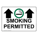 Smoking Permitted Sign NHE-9006 Smoking Area