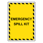 Portrait Emergency Spill Kit Sign NHEP-29097