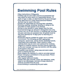 Phoenix Swimming Pool Rules Sign NHE-50768-Phoenix