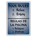 Pool Rules Relax Enjoy Sign NHB-15094 Swimming Pool / Spa