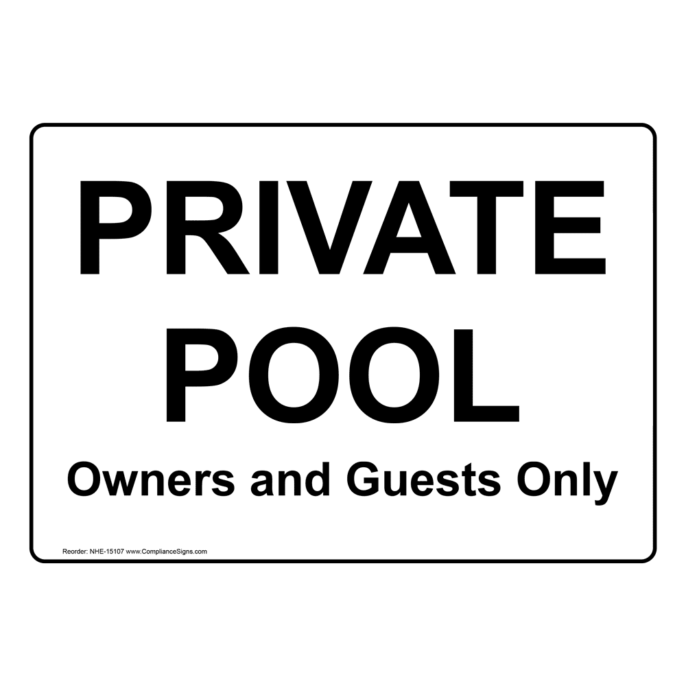 Do Not Swallow Pool Water Sign NHE15062 Swimming Pool / Spa