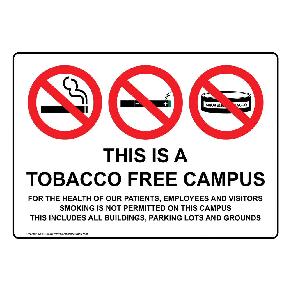 This Is A Tobacco Free Campus For Sign With Symbol NHE-30448