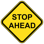 Stop Ahead Sign NHE-17519 Recreation