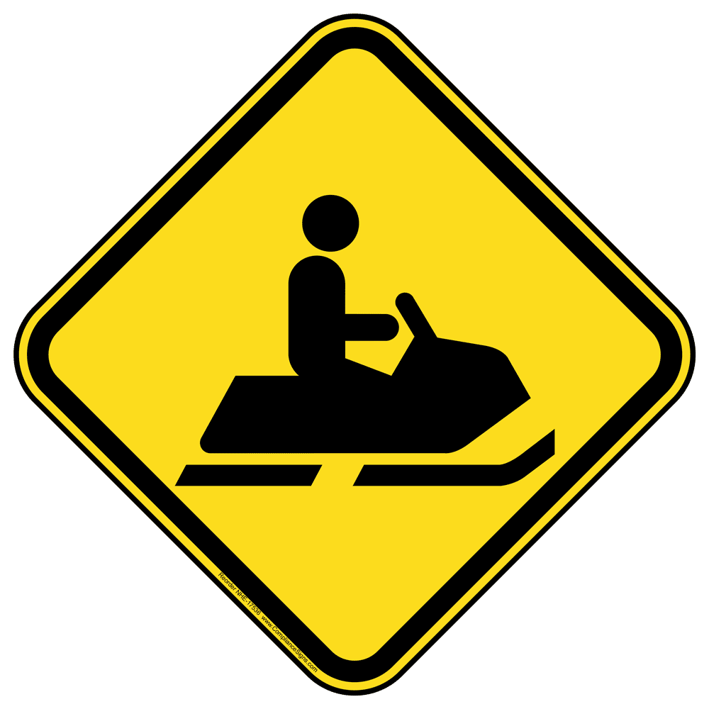 Trail Sign 12/" Reflective Plastic Sign Snowmobile X-Ing Snowmobile ATV MX