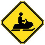 Snowmobile Symbol Sign NHE-17536 Recreation