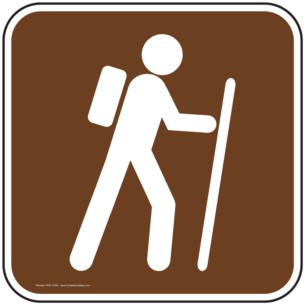 Hiking Symbol Sign PKE17206 Recreation