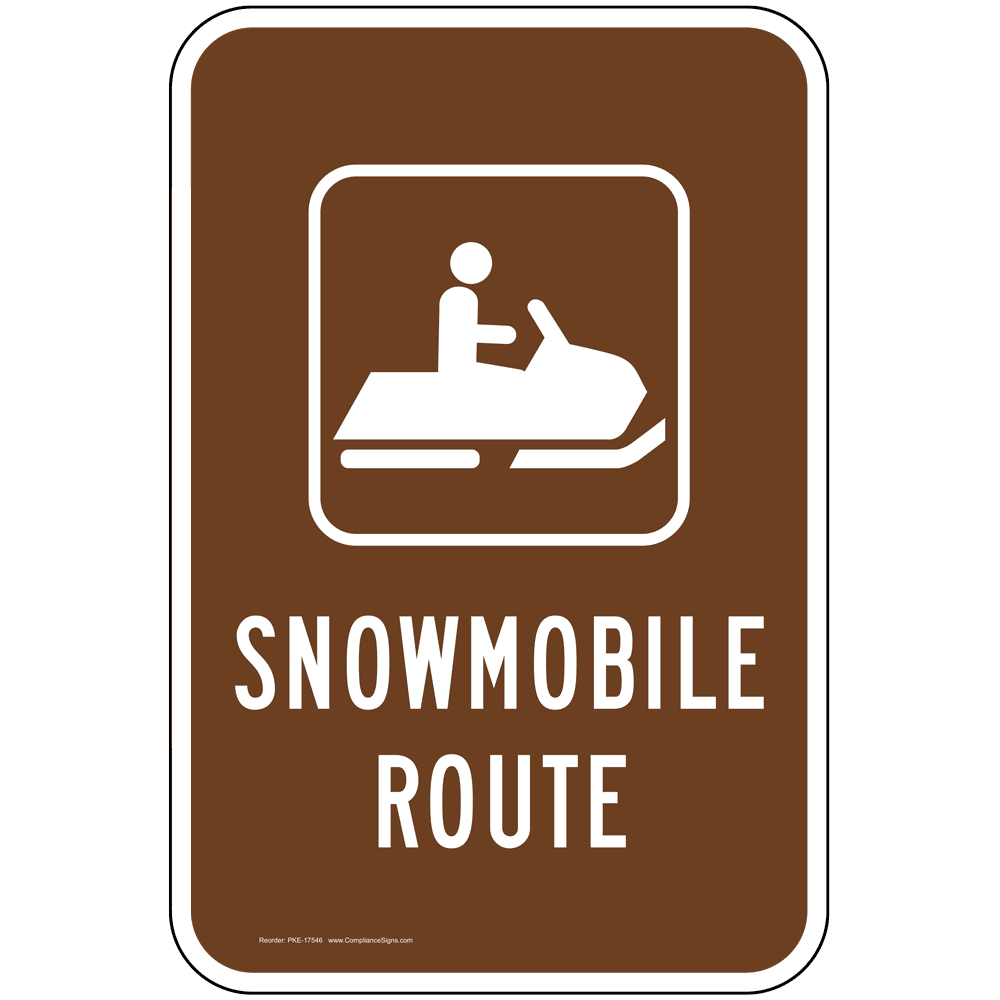 Snowmobile Route Sign PKE-17546 Recreation