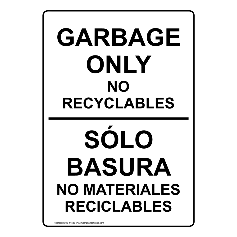 thumbnail image 2 of Recycle Only - No Trash Safety Sign Sticker Decal D7350 - Made In USA 2 of 3
