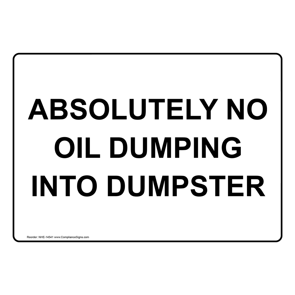 No Furniture Or Appliances Allowed In Dumpster Sign NHE14539