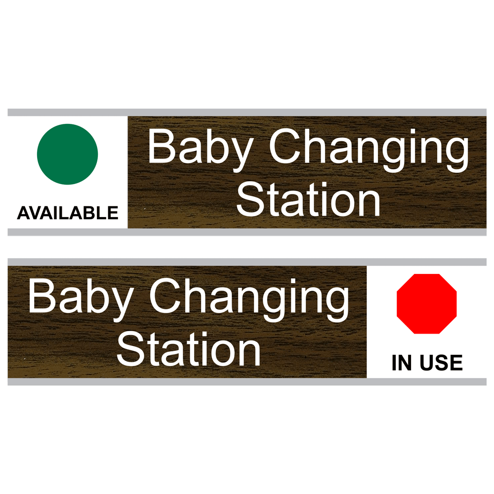 Baby Changing Station (Available/In Use) Sliding Engraved Sign EGRE